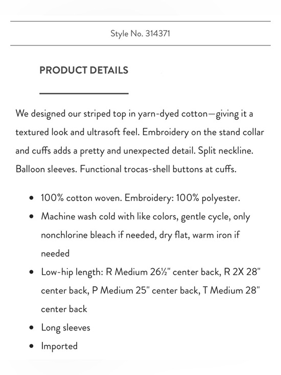 J JILL NWT M Pure Jill Embroidered Striped Top Cotton Blouse White Blue Yonder - Picture 7 of 14